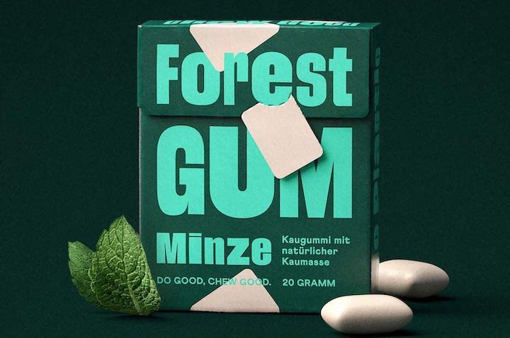 Forest Gum Kaugummi Verpackung mit Minze